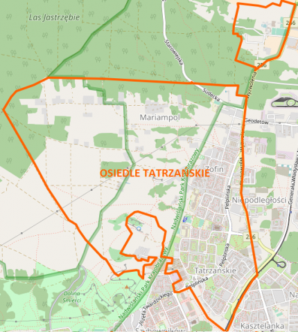 Mapa osiedla Tatrzańskiego